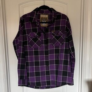 DIXXON “THE CROWN” Black and Purple Checkered Shirt